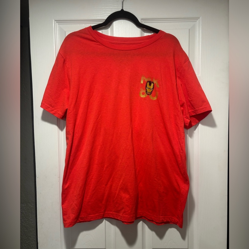 Disney Parks Marvel Ironman Red Graphic T-Shirt Large